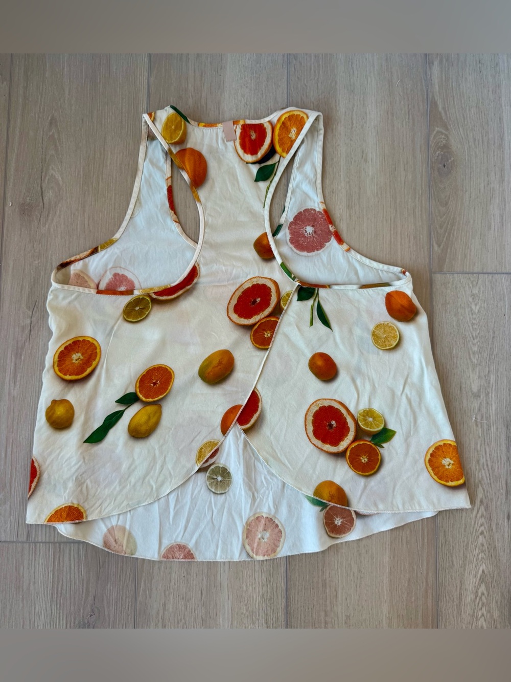 Lunya Washable Silk Tulip Back Set XS Citrus Fruit Pajamas - Picture 10 of 11